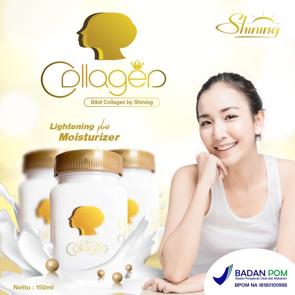 Shining Bibit Collagen With Moisturizer Original Bpom Shopee Indonesia