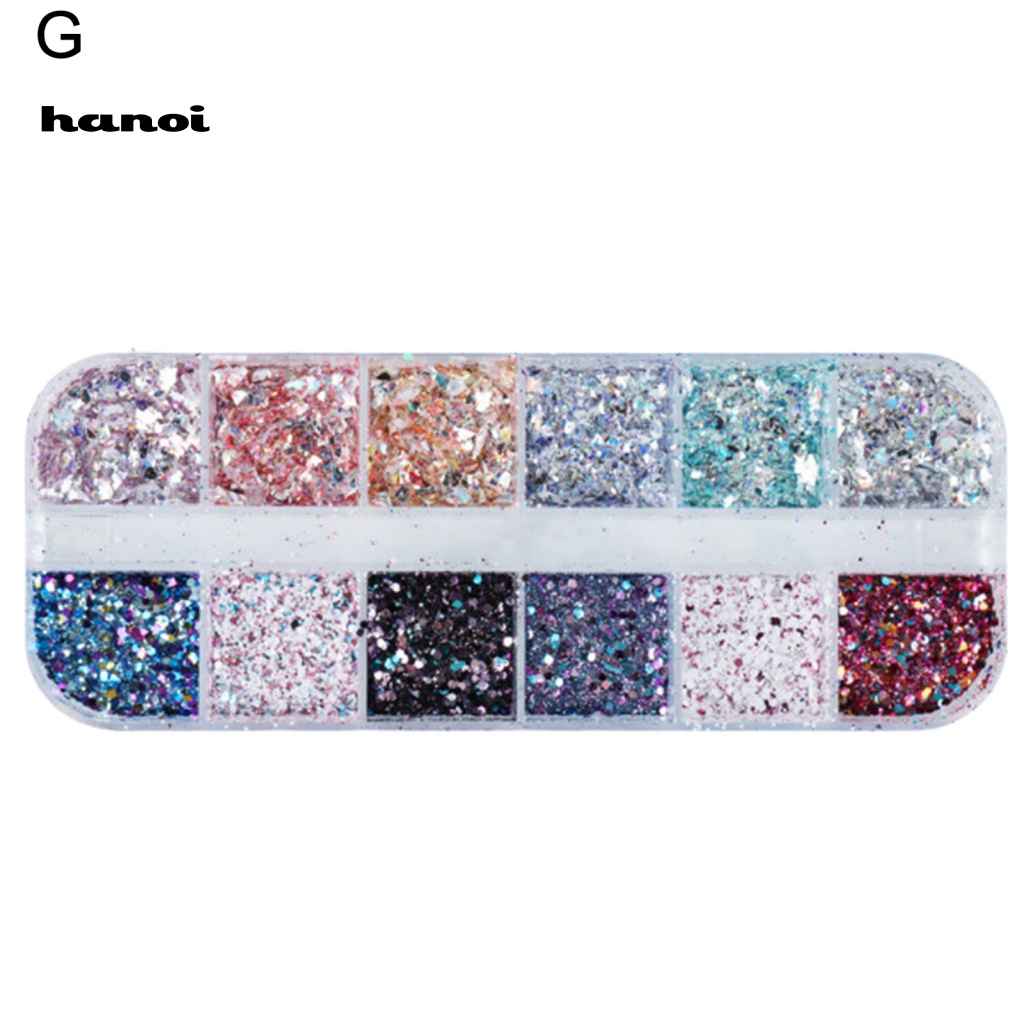 Han_ Bubuk Glitter Berkilau Untuk Dekorasi Nail Art DIY