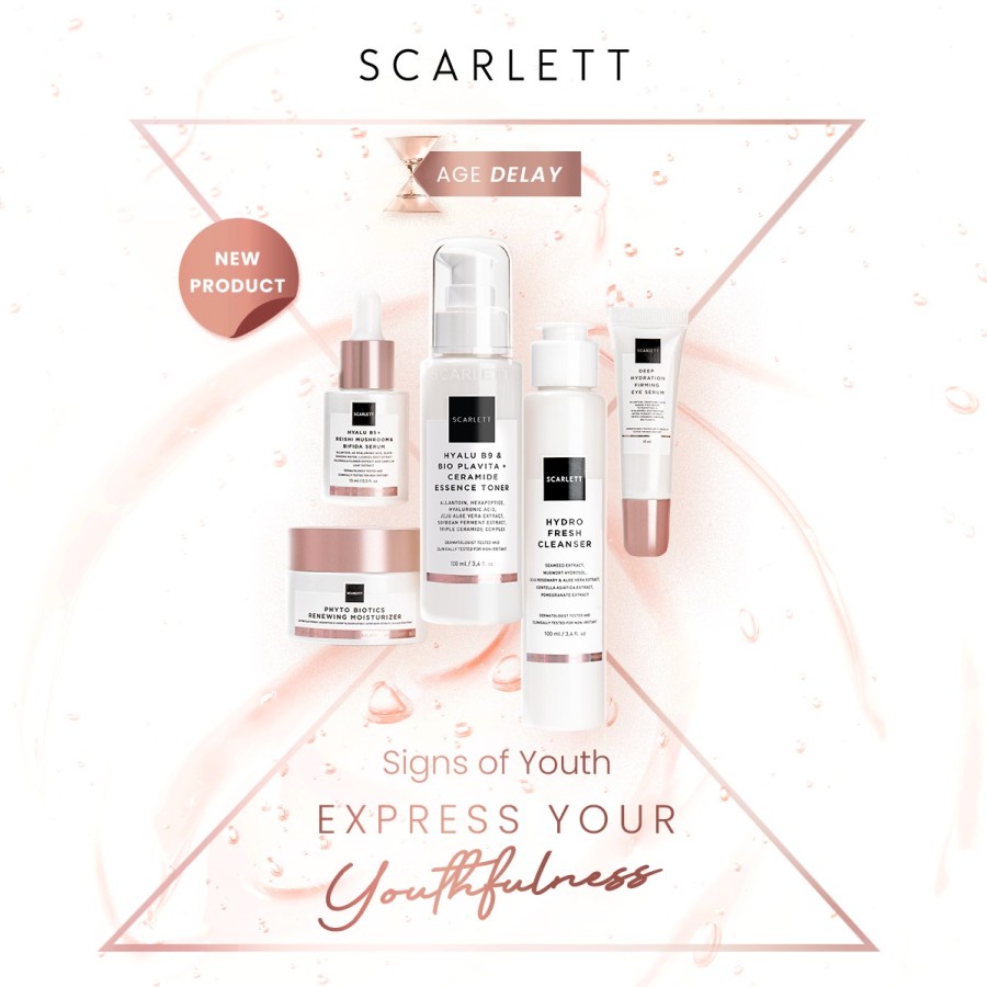 SCARLETT Whitening Age Delay Series / Day Night Cream Toner Serum Eye Cream Face Wash