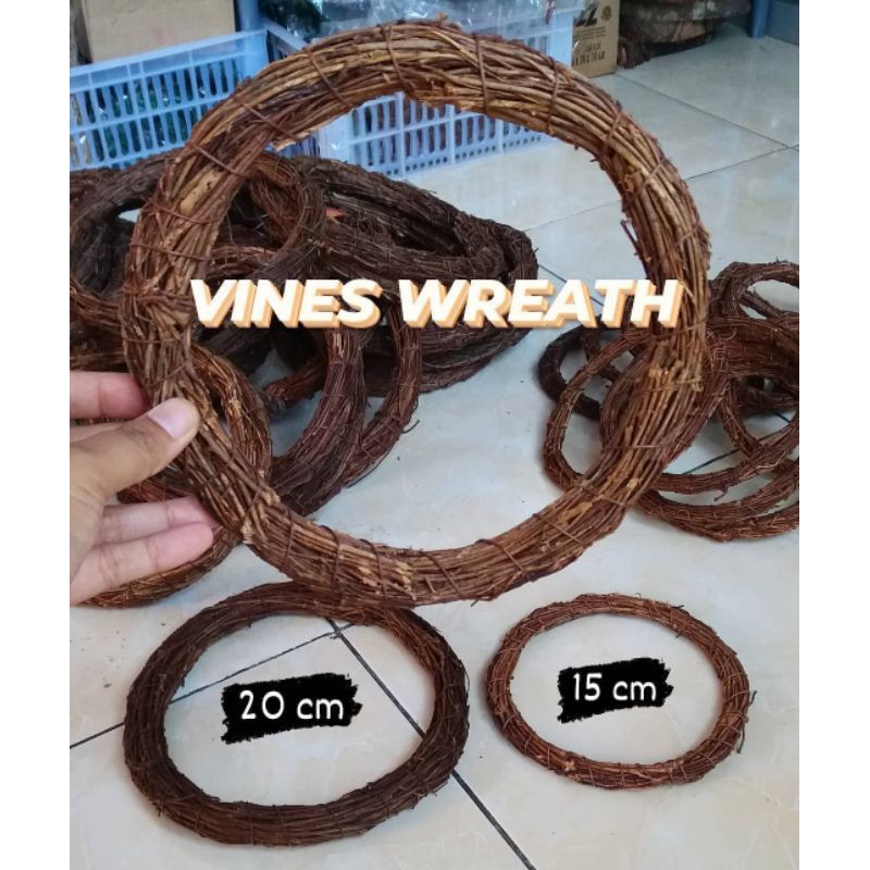 Dekorasi Wreath akar / Ring Ranting Rustic