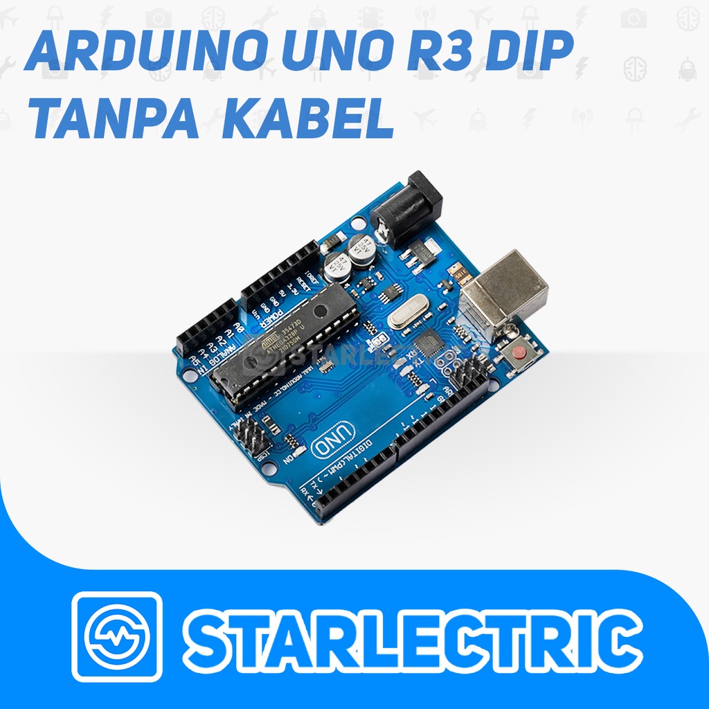 Jual Uno R3 - Arduino Uno DIP Complatible Atmega328p | Shopee Indonesia