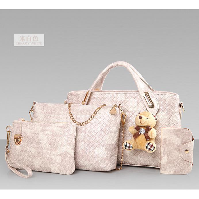 TAS TAS SET , TAS KOREA , TAS CANTIK , TAS WANITA , TAS CEWEK - PUTIH TAS.2