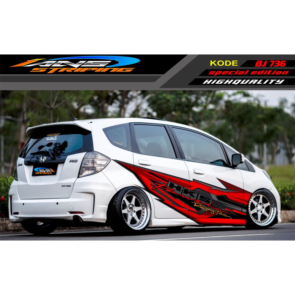 STICKER VARIASI MOBIL HONDA BRIO AGYA JAZZ AVANZA YARIS / DECAL STICKER MOBIL JAZZ / STIKER MOBIL