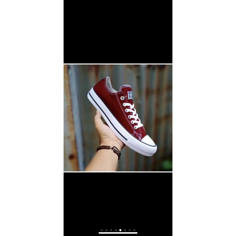 Sepatu Casual Convers_Allstar Chuck Taylor Classic Premium Low End Pendek Sepatu Sneakers Sekolah