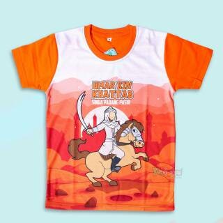 Nauree - Baju Kaos Anak Laki Laki Perempuan Lengan Pendek Gambar Karakter Islam Bahan Cotton Combed 24s Ukuran S M L XL Tampil Modis Stylish Nyaman Tebal Kualitas Premium