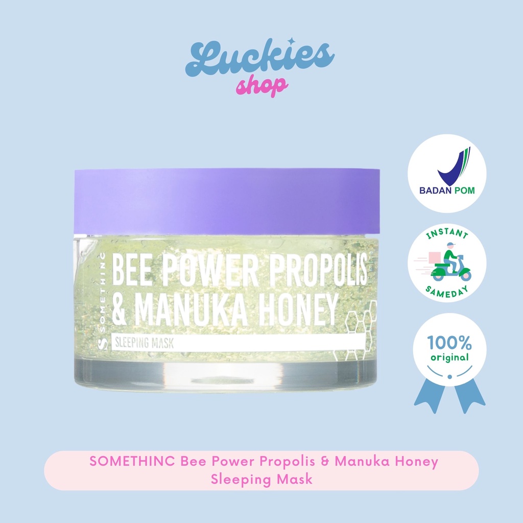 BPOM SOMETHINC Bee Power Propolis &amp; Manuka Honey Sleeping Mask Moisturizer Pelembab Wajah Muka
