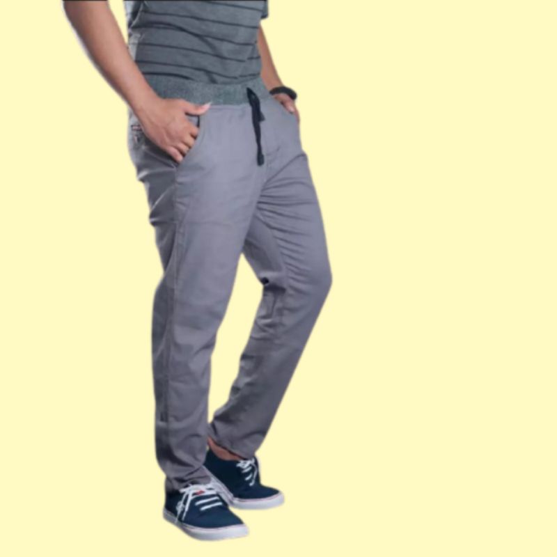 Celana Pria Panjang Chinos Pinggang Karet Bahan Katun Mellar Slimfit Premium Qwality