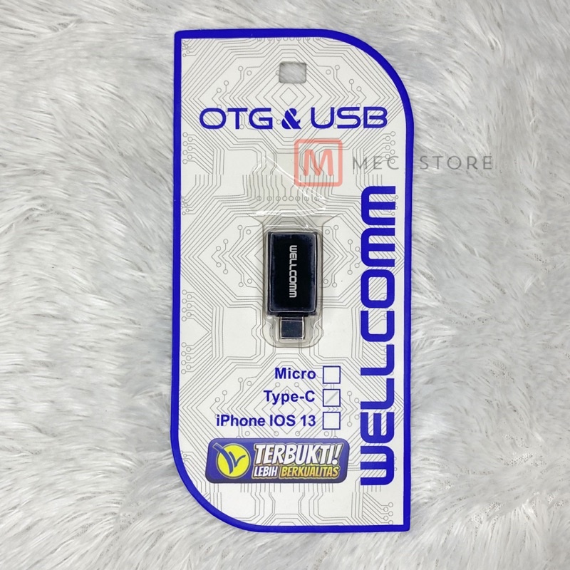 OTG USB TYPE C / TIPE C WELLCOMM FOR SAMSUNG , OPPO , XIAOMI , REDMI , VIVO , INFINIX