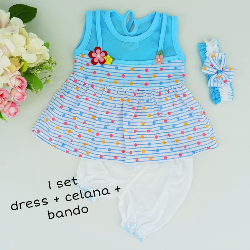 Dress Anak Usia 0-6bulan / Dress Bayi Perempuan Planet Kids ( Planet Kid )