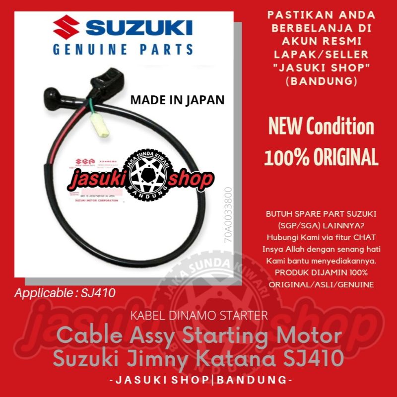 Cable Assy Starting Motor Kabel Dinamo Starter Stater Accu Aki Jalan Suzuki Jimny Katana Sierra SJ41