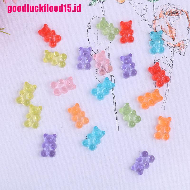 (LUCKID) 10pcs / Set Mainan clay polymer Bentuk Beruang Untuk Anak Laki-Laki / Perempuan DIY