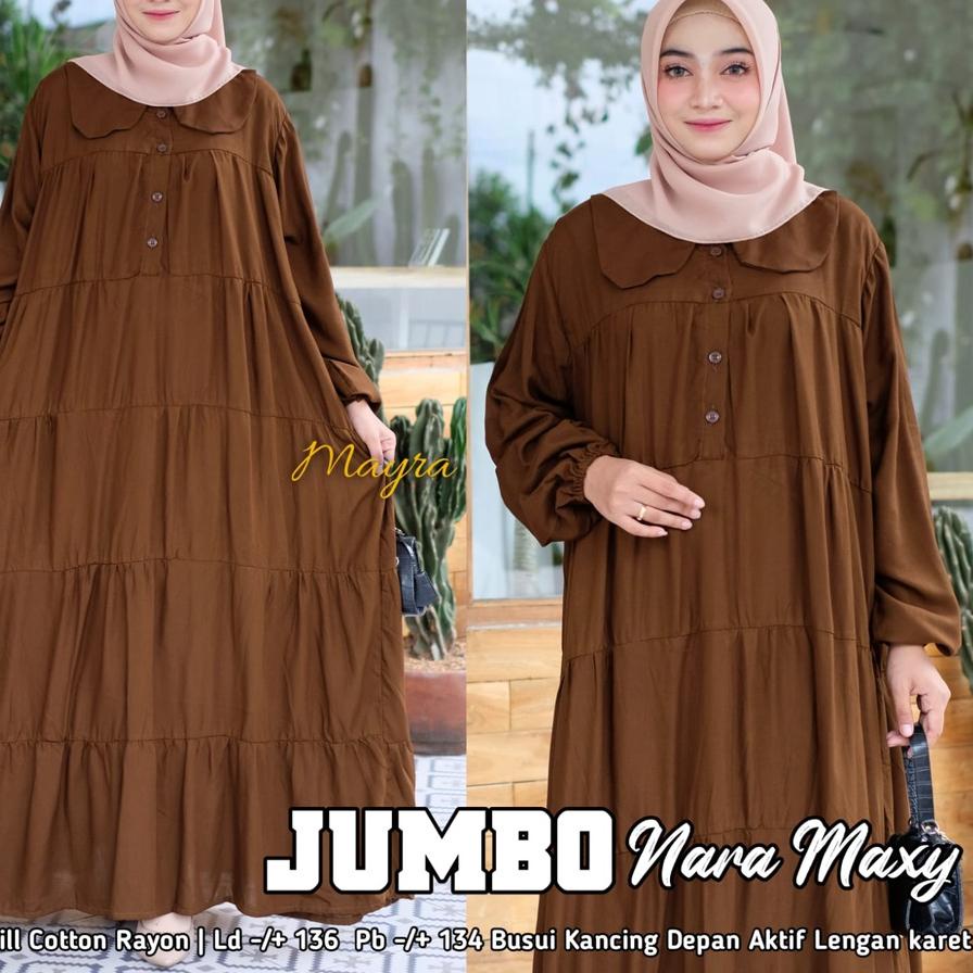 BigSale Baju GAMIS XXXXL LD 140 JUMBO Super PB 140 TOYOBO - BADAN GEMUK IBU HAMIL UKURAN BIG SIZE 29