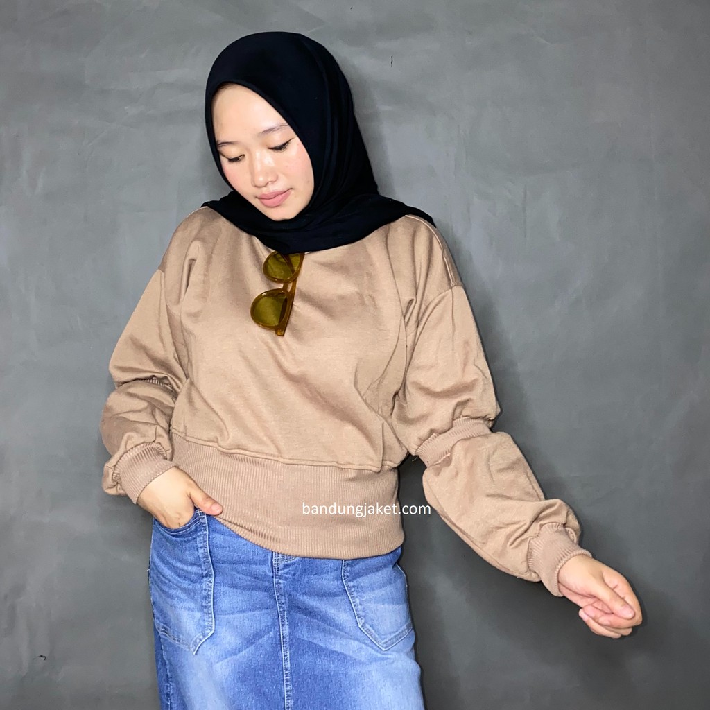 Cordel Croop Sweater II Sweater Croop Model ZARRA Terbaru