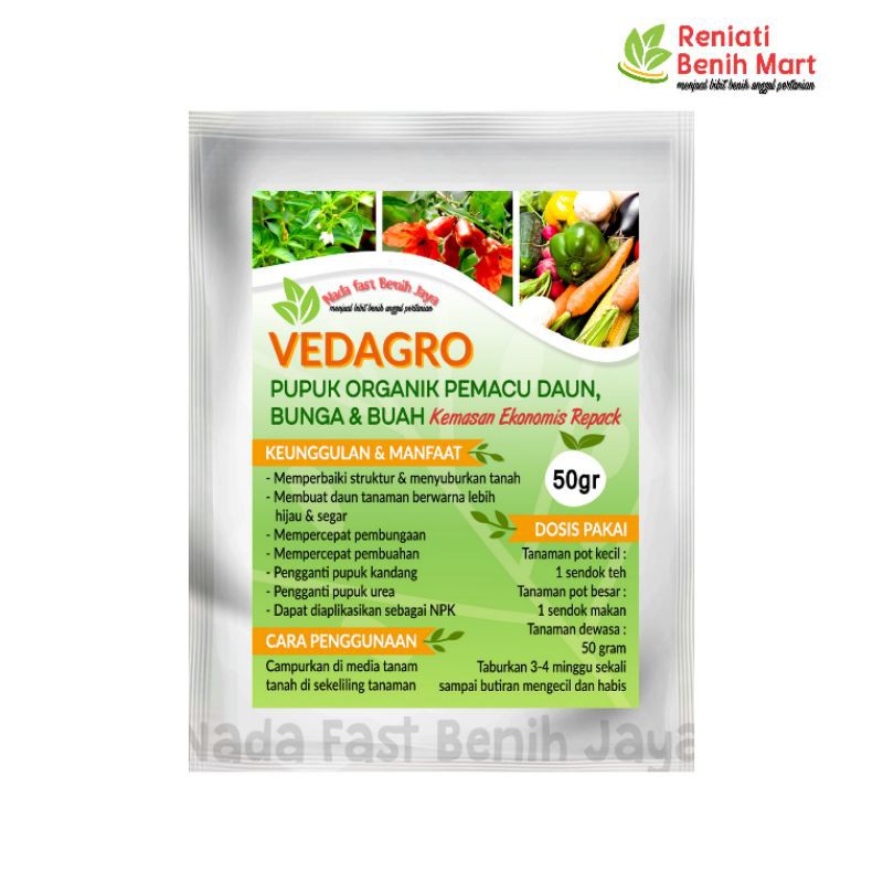 Pupuk organik vedagro pemacu daun sayuran Bunga dan Buah