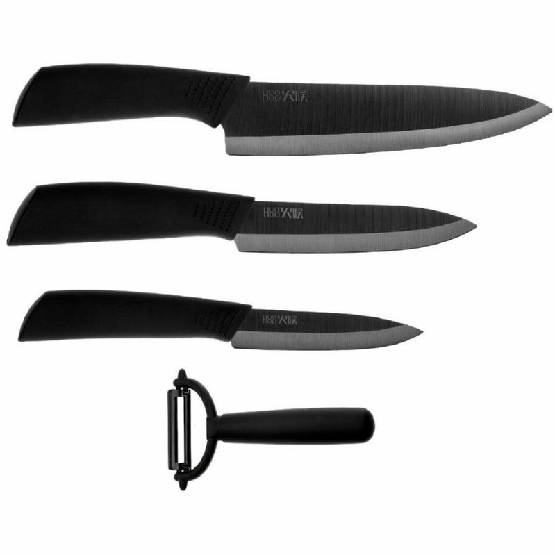 Huohou Ceramic Knife Set 4 in 1 Pisau Dapur