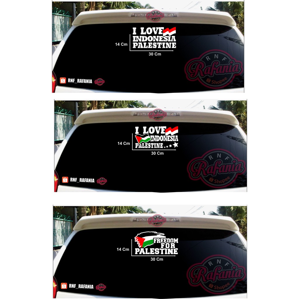 STICKER SKOTLET I LOVE INDONESIA PALESTINE STIKER PALESTINE