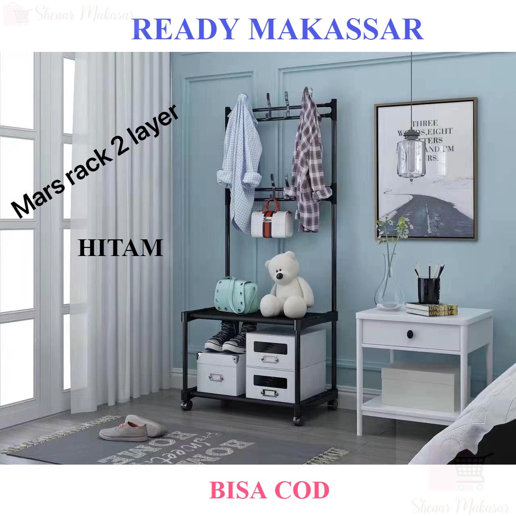 MARS RACK - RAK GANTUNGAN BAJU / RAK SEPATU PENYIMPAN JAKET TOPI TAS / RAK PENYIMPANAN - STAND HANGE