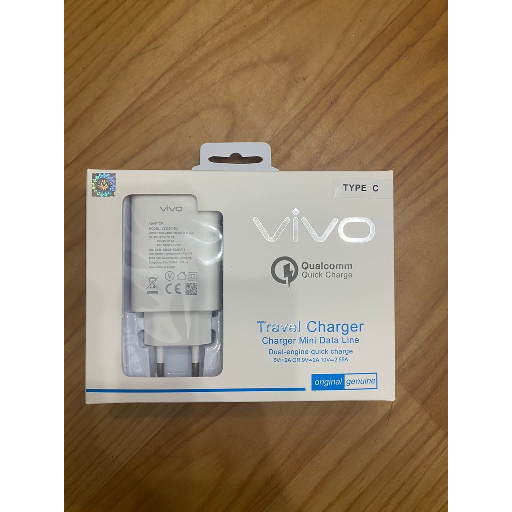 Charger Vivo Fast Charging Original 100% Tipe C v2323c-EU 33watt super