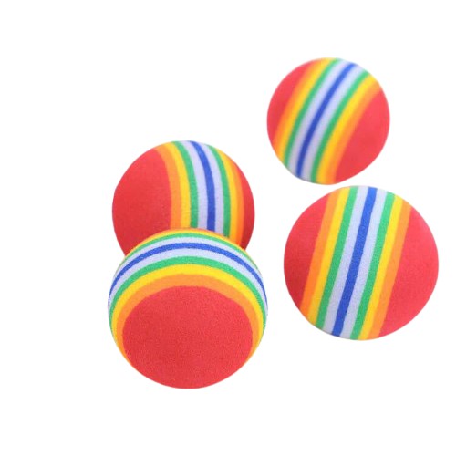 RAINBOW BALL MAINAN BOLA KUCING KITTEN ANJING DOG TOYS CAT TOYS FEFARM