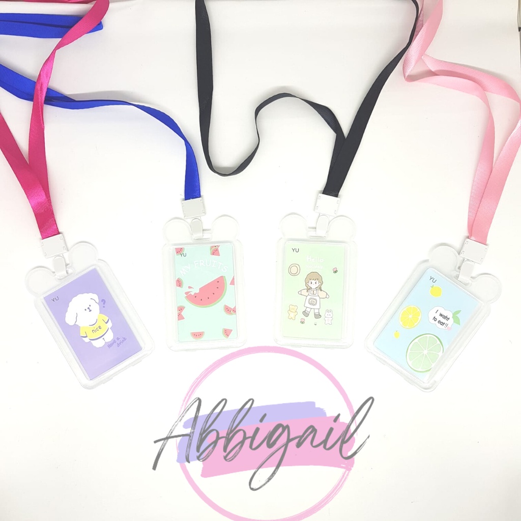 𝘈𝘉𝘎✰ ID Card Holder Gantungan Kartu nama / Name Tag / Tali Id Card Nama / Gantungan Kartu Akses Kartu Kerja Dengan Tali Strap 2cm 1230