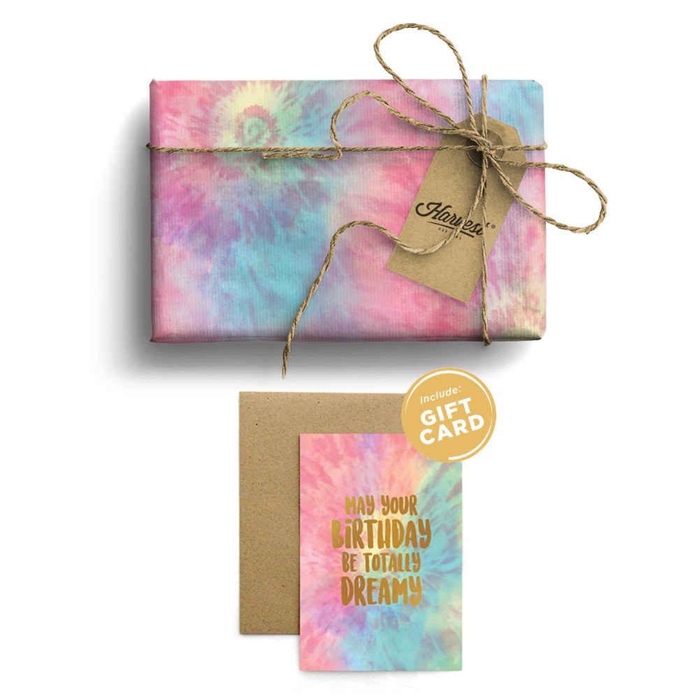 

Paket Kertas Kado & Kartu Harvest Tie Dye Gift Set - Pink