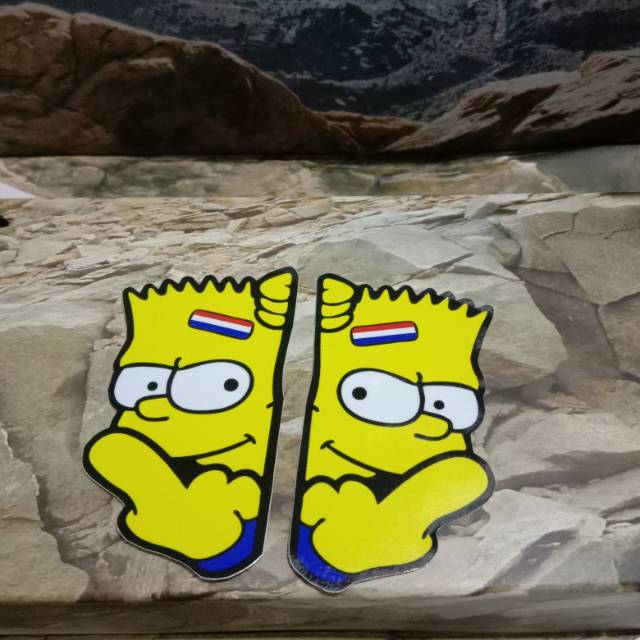 Sticker printing SIMPSONS TANGAN stiker helm dan body motor motif thailand super look