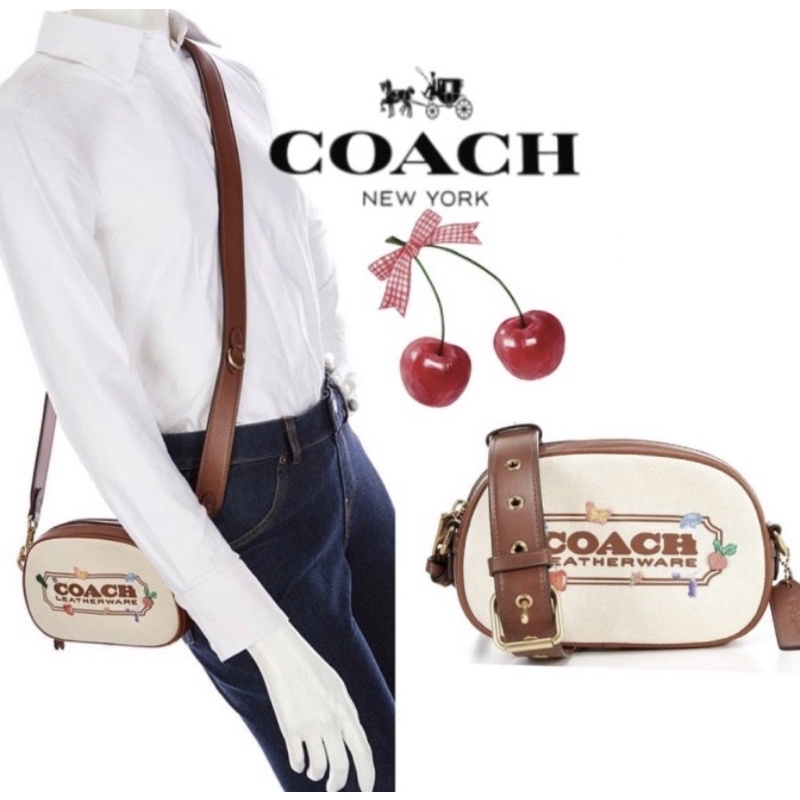 Coach Badge Camera Crossbody With Garden Embroidery (C2764)