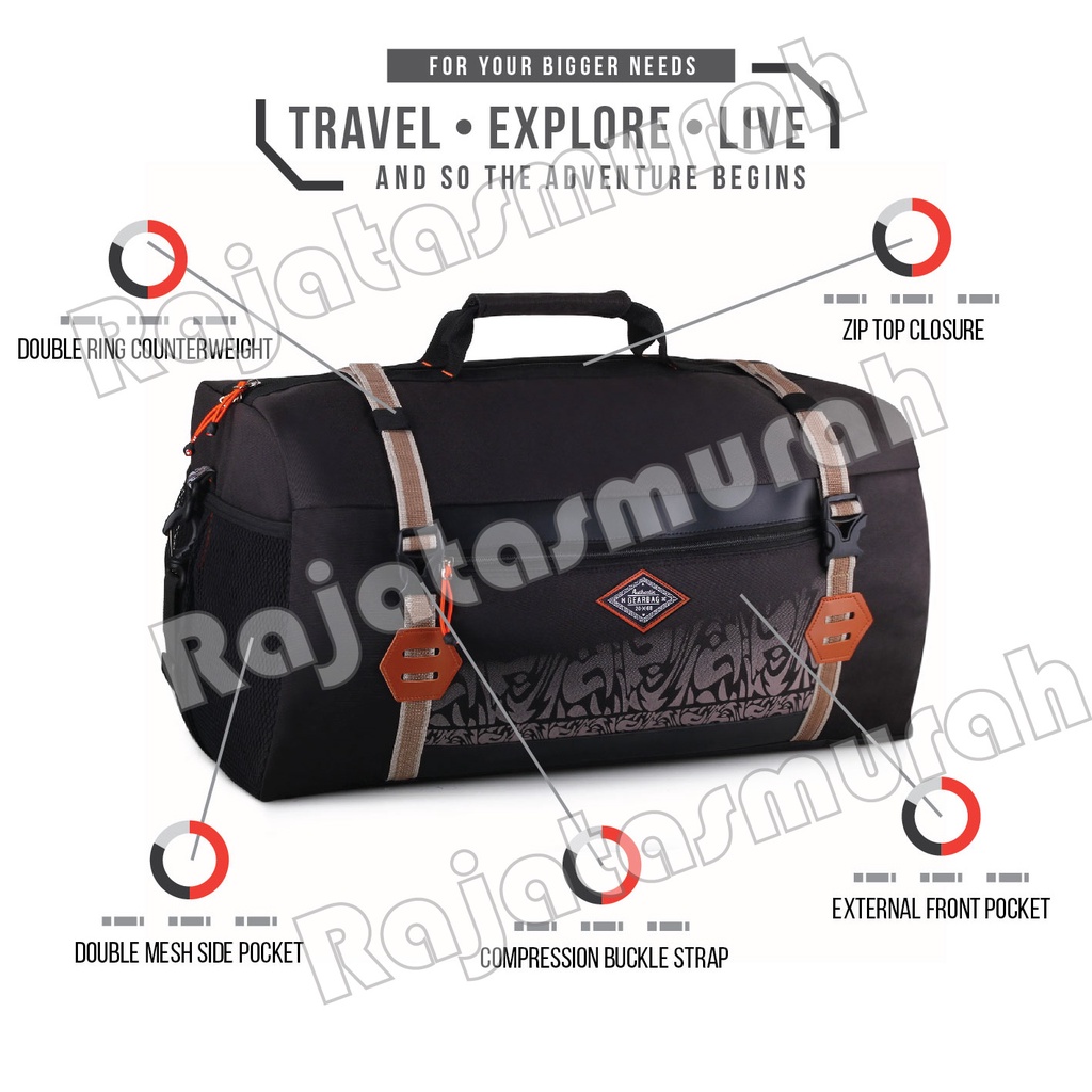 GEAR BAG - ETERNITY CROSSOVER DUFFLE BAG - TRAVEL BAG - TAS GYM - TAS OLAHRAGA - TAS PAKAIAN - TAS MUDIK LEBARAN