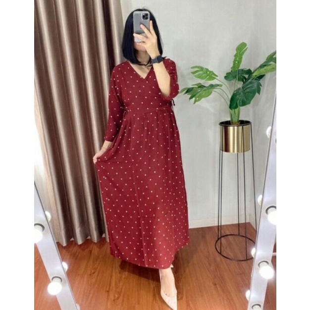 POLA PRODUKSI DASTER KIMONO PANJANG 057  - Pola Baju Homedress lengan panjang - Sewing pattern