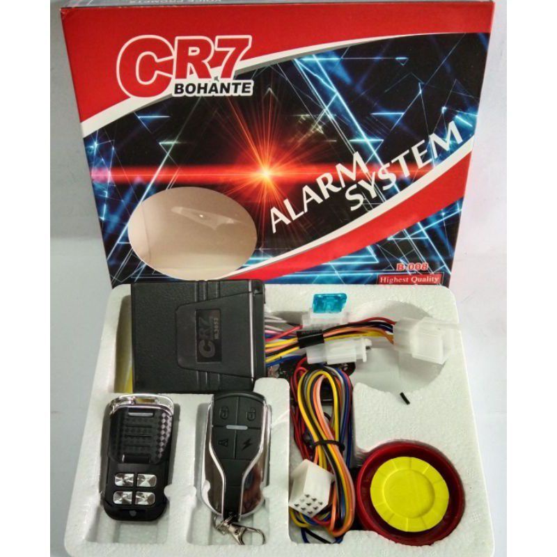 Alarm Motor CR7 Dengan Stater 2 Remote Anti Maling Alarm Motor CR7