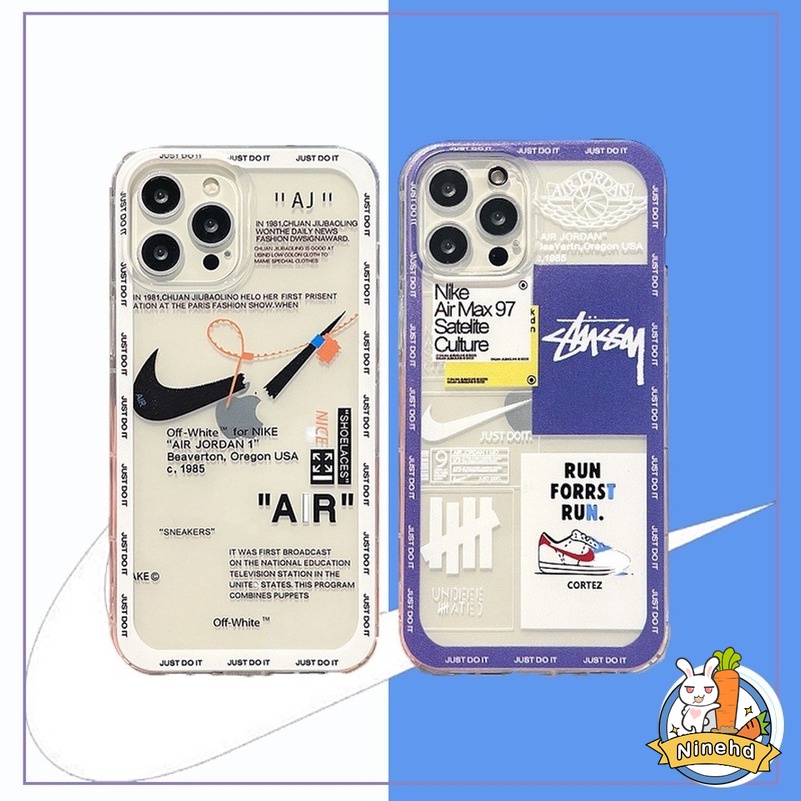 【Ready Stock】 Camera Lens protector For iPhone 14 11 11Pro 11ProMax iPhone 13 12 Pro Max iPhone 7 8 6Plus 6sPlus 7Plus 8Plus X XS XR XSMax Transparent Tide Brand Fashion Side Printing High Quality Soft Silicone TPU Anti-drop Anti-dirty Phone Casing Cover