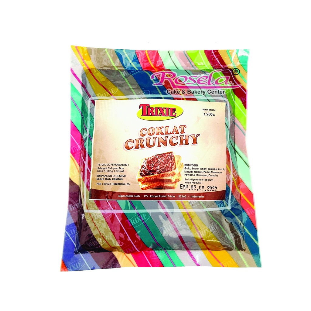 TRIXIE Dip Glaze Coklat Crunchy 250 gram / Glaze Coklat Crunchy