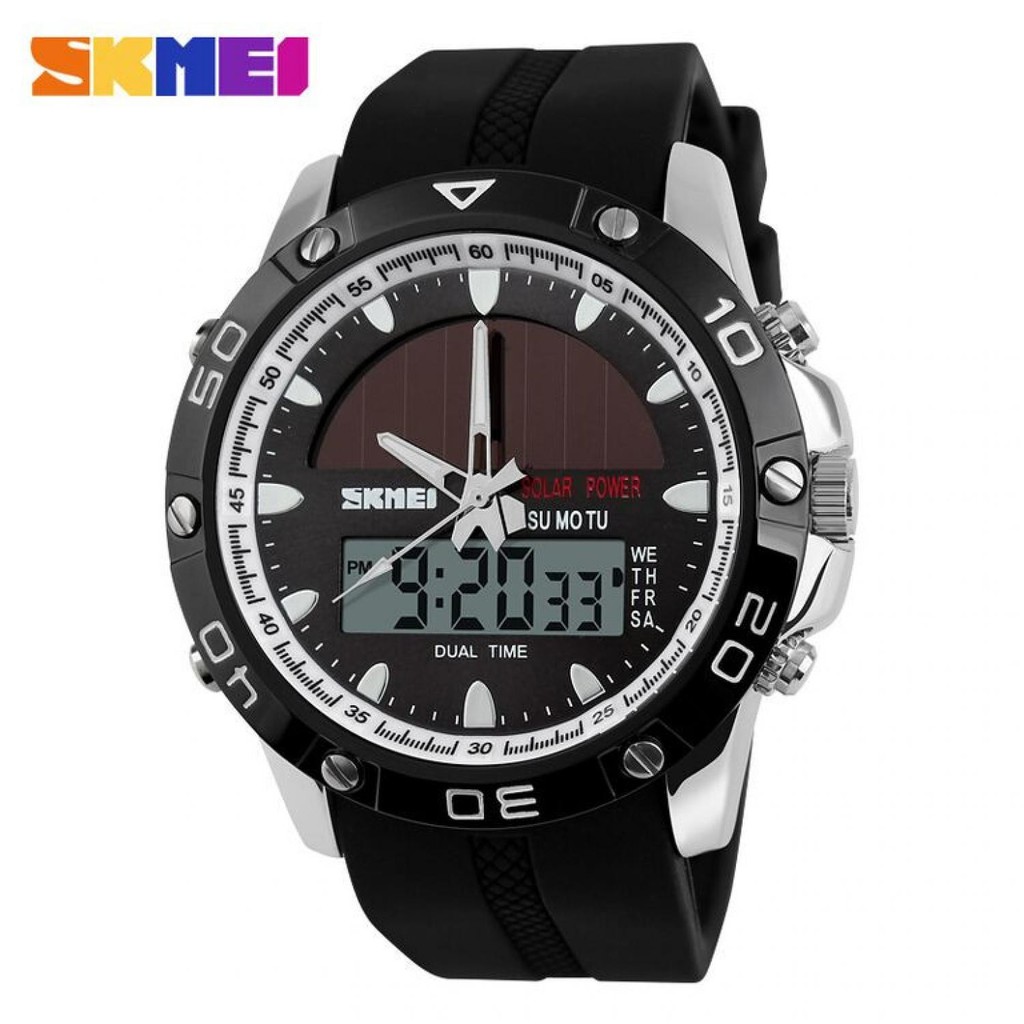 SKMEI Jam Tangan Analog Digital Pria JT 09 Jam Silicon Unik Terbaru Ringan Waterproof Berkualitas