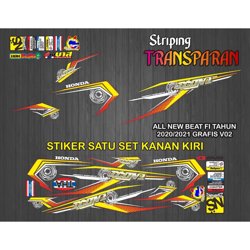 striping transparan stiker beat fi new tahun 2020 ,2021 striping beat 2020 transparan stiker transpa