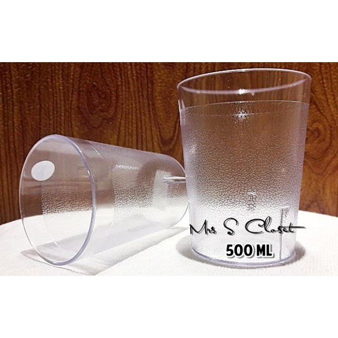 Gaya Gelas Melamin Bening / Gelas Anti Pecah / Melamine Drink Glass 500Ml Limited