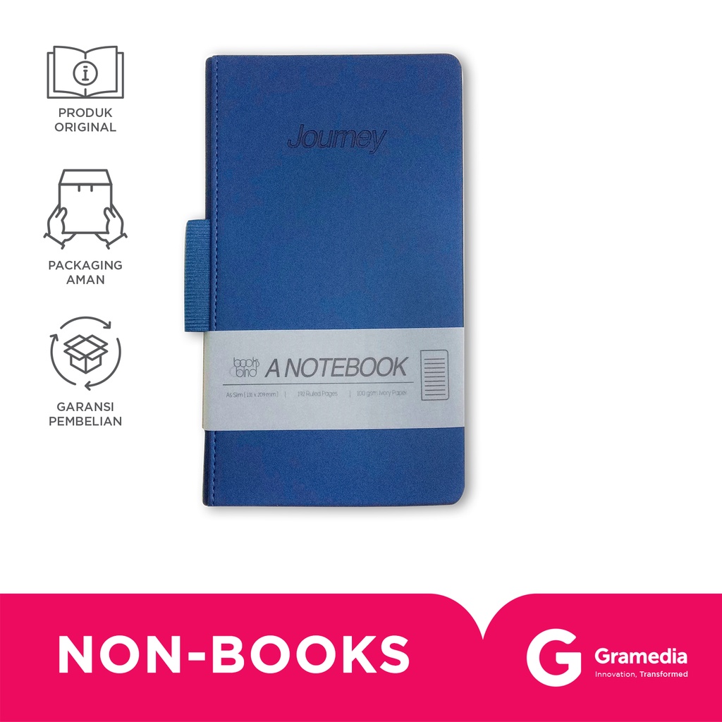 

Books&Bind Nb Metallic Hc W/ Penloop A5-Slim Blue