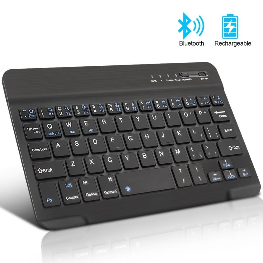 KEYBOARD WIRELESS BLUETOOTH KEYBOARD SLIM FOR WINDOWS ANDROID IOS PC RECHARGEABLE BR62