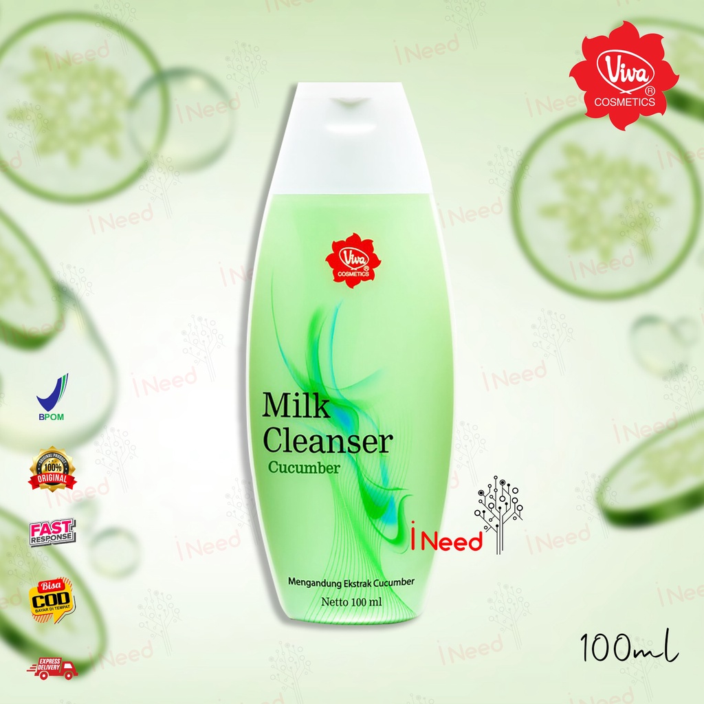 (INEED) BPOM Viva Milk Cleanser Cucumber 100ml