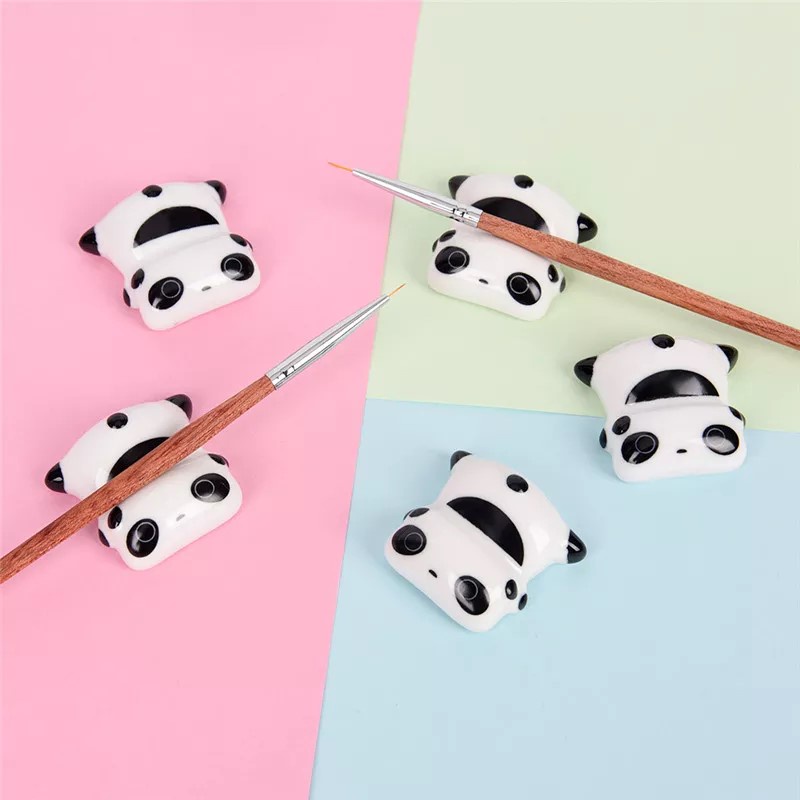 Tatakan Sumpit/Kuas Chopstick Stand Unik & Lucu Keramik /Bunga/Panda/Paus/Kelinci-6