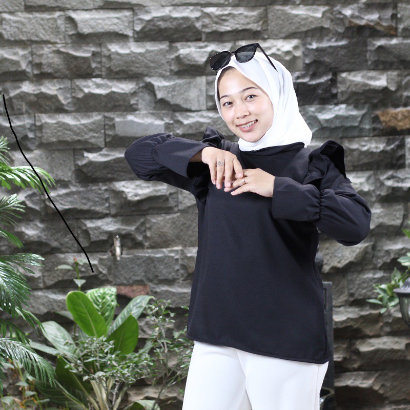 Husna Blouse - Ukuran S M L XL XXL 3XL - Atasan Wanita Jumbo Atasan Big Size - Blouse Jumbo