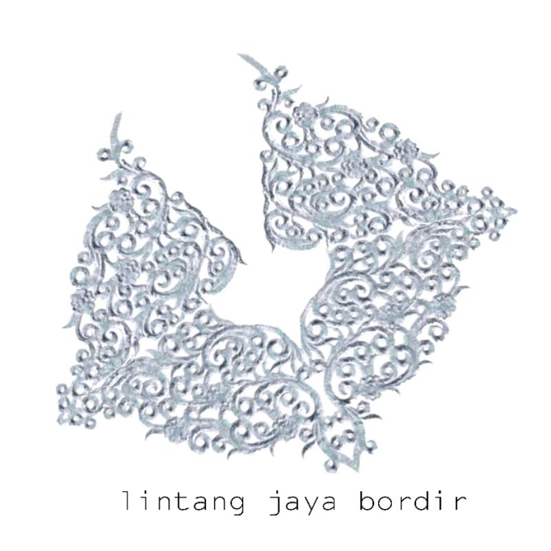 renda bordir aksesories dada pundak segitiga renyek