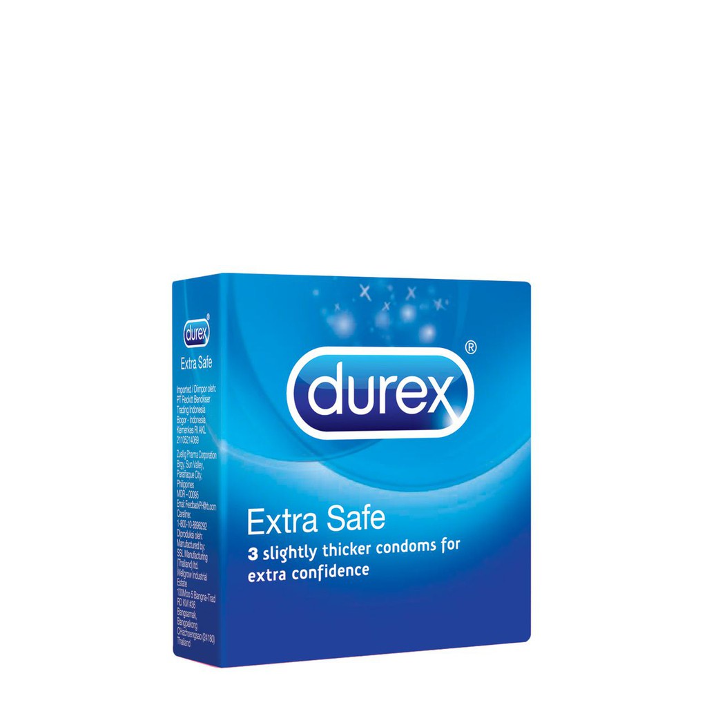 Durex Extra Safe 3 pcs/12 pcs - Kondom Tebal Pria