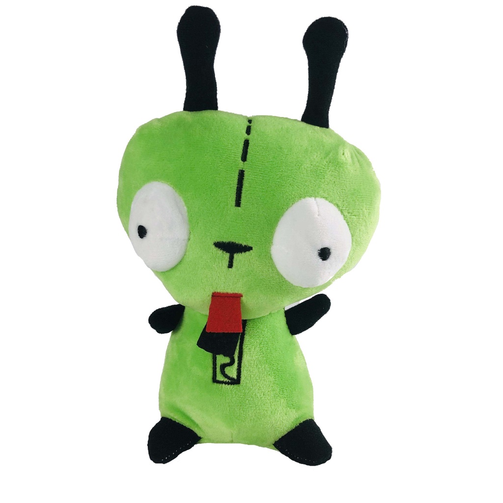 Mainan Boneka Stuffed Plush Alien ET 3D Mata Hijau Invader ZIM GIR Dog 20cm Untuk Hadiah Natal Anak
