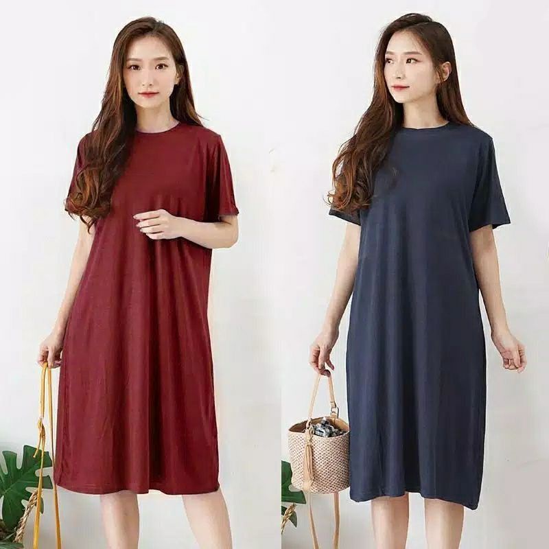 GABELLA DRESS BAHAN KAOS NYAMAN HARIAN SEPAHA DASTER TERUSAN WANITA CEWEK AESTETIK