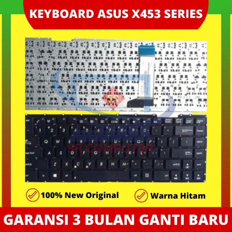 ORIGINAL Keyboard Laptop ASUS X453 X453S X453SA X453M X453MA Hitam