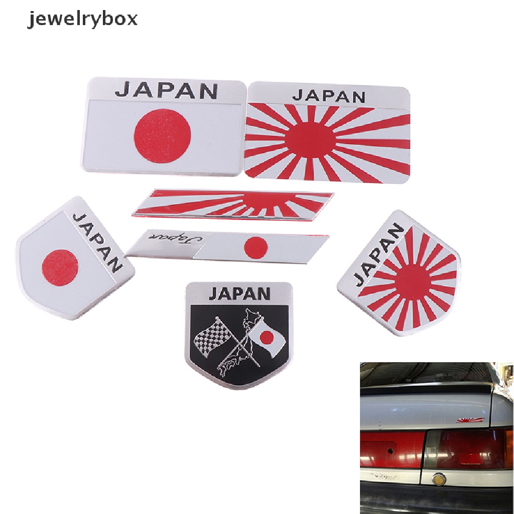 1 Pc Stiker Lencana logo Bendera Jepang Bahan alloy Untuk Dekorasi Mobil Motor