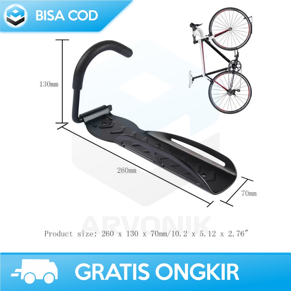 HANGER GANTUNG SEPEDA DI DINDING TEMBOK TAFFSPORT BAHAN METAL ORIGINAL