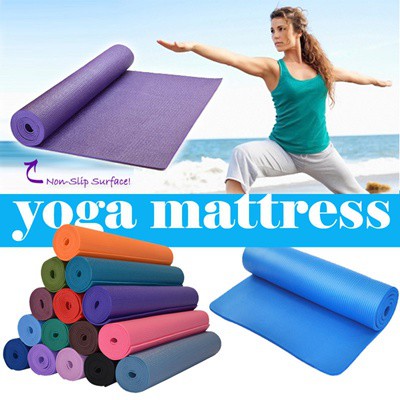 Matras Yoga Mat NBR S03 Alas Olahraga Karpet Senam Fitness Yoga Matras - Pabrikwallstiker