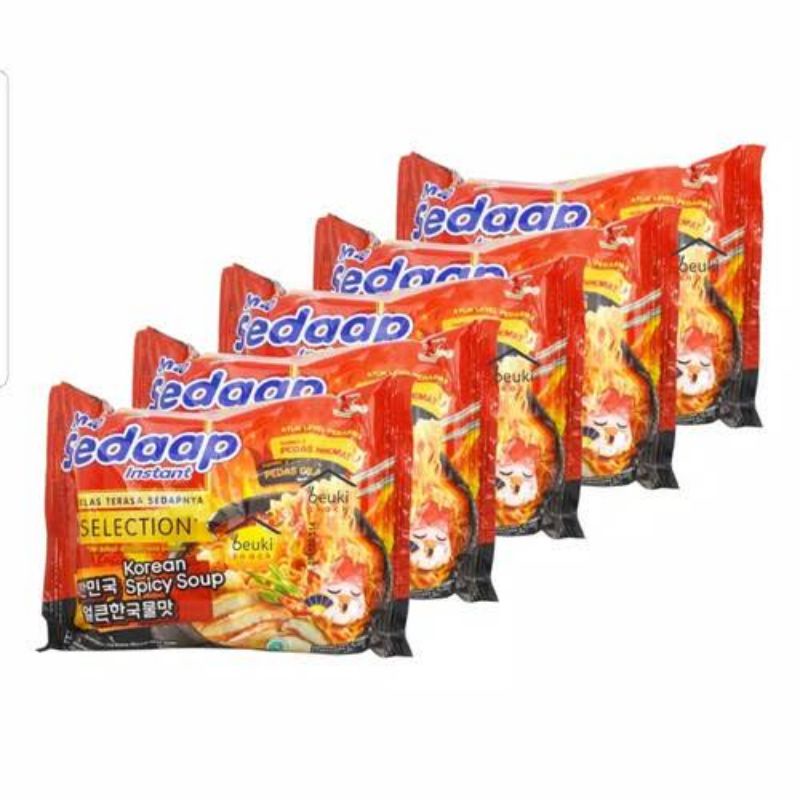 

Sedaap Mie Korean Spicy Soup isi 5 pcs