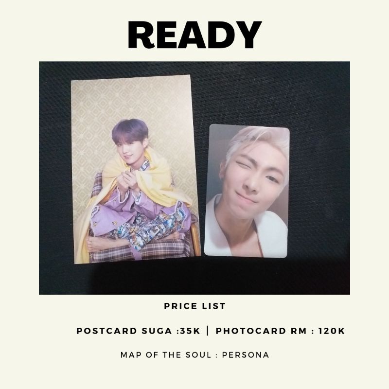 PHOTOCARD BTS (RM) OFFICIAL MAP OF THE SOUL : PERSONA
